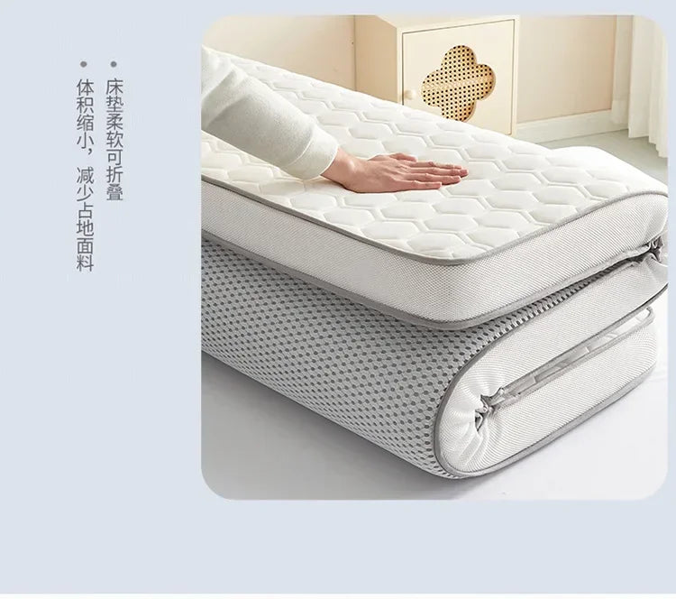 Breathable Antibacterial Cushion Mattress Toppers, Soft Fiber Bed Mattress, Comfortable Mattress, Quilt Mats Toppers Memory Foam