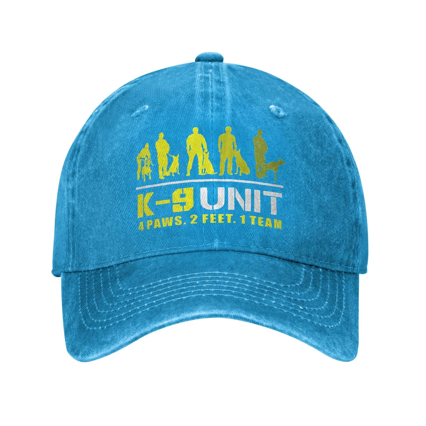 K9-Unit-Malinois-Team Handler Baseball Caps Distressed Denim Tactical Police Dog Squad Headwear Unisex Outdoor Workouts Gift Hat