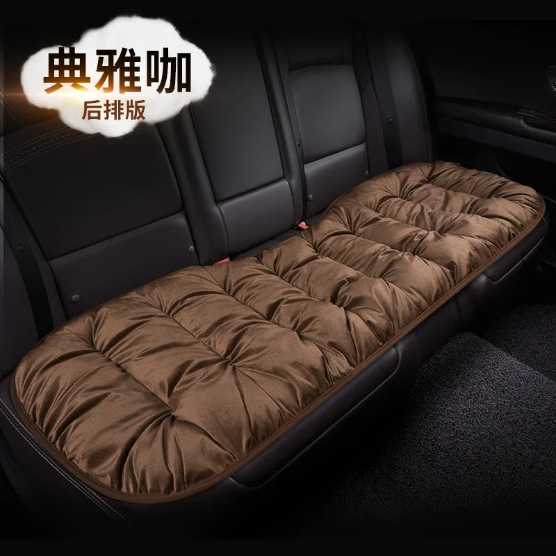 Winter Car Seat Cover with Back Pad Warm Slip-resistant Car Seat Cushion Chair Protector Universal for Suv Pick-Up Truck Sedan