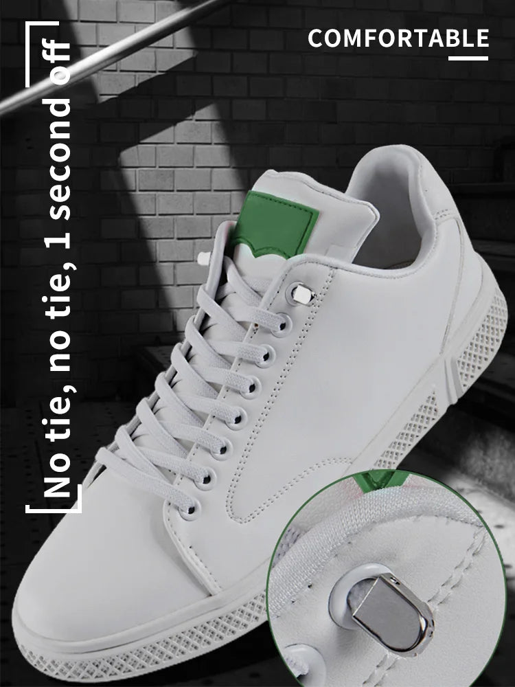 2 Pacs Elastic Shoe Laces Semicircle No Tie Shoelaces for Kids and Adult Sneakers Shoelace Quick Lazy Metal Lock Laces