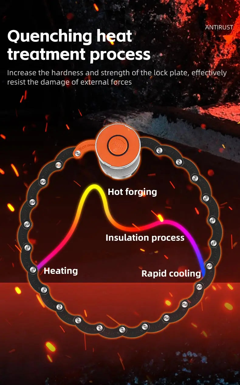 WEST BIKING Folding Bike Lock Combination Anti-theft Lock Portable E-Bike Heavy Duty Chain Lock Bicycle Cycling Accessories