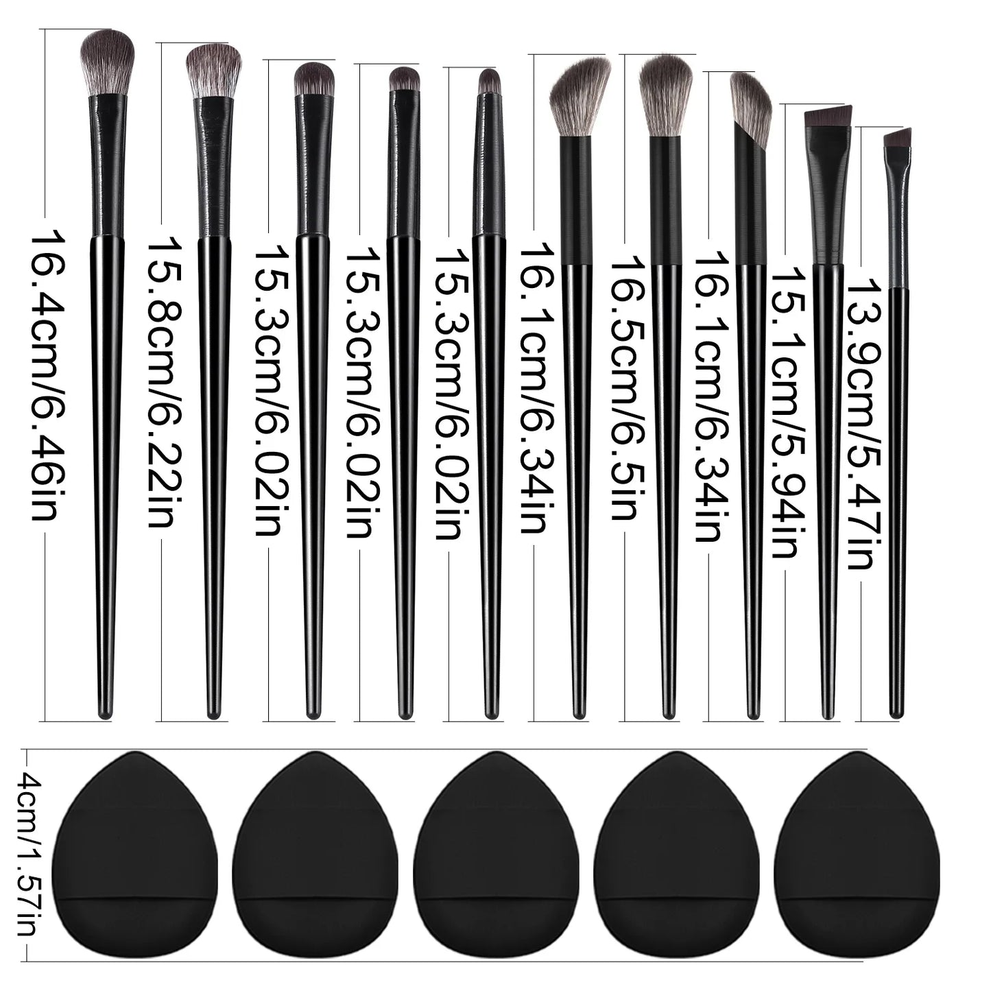 10-piece Set Soft Eyeshadow Brushes Eye Makeup Smudge Under cover Eyeliner Blade Eye Detail Small Makeup Brushes