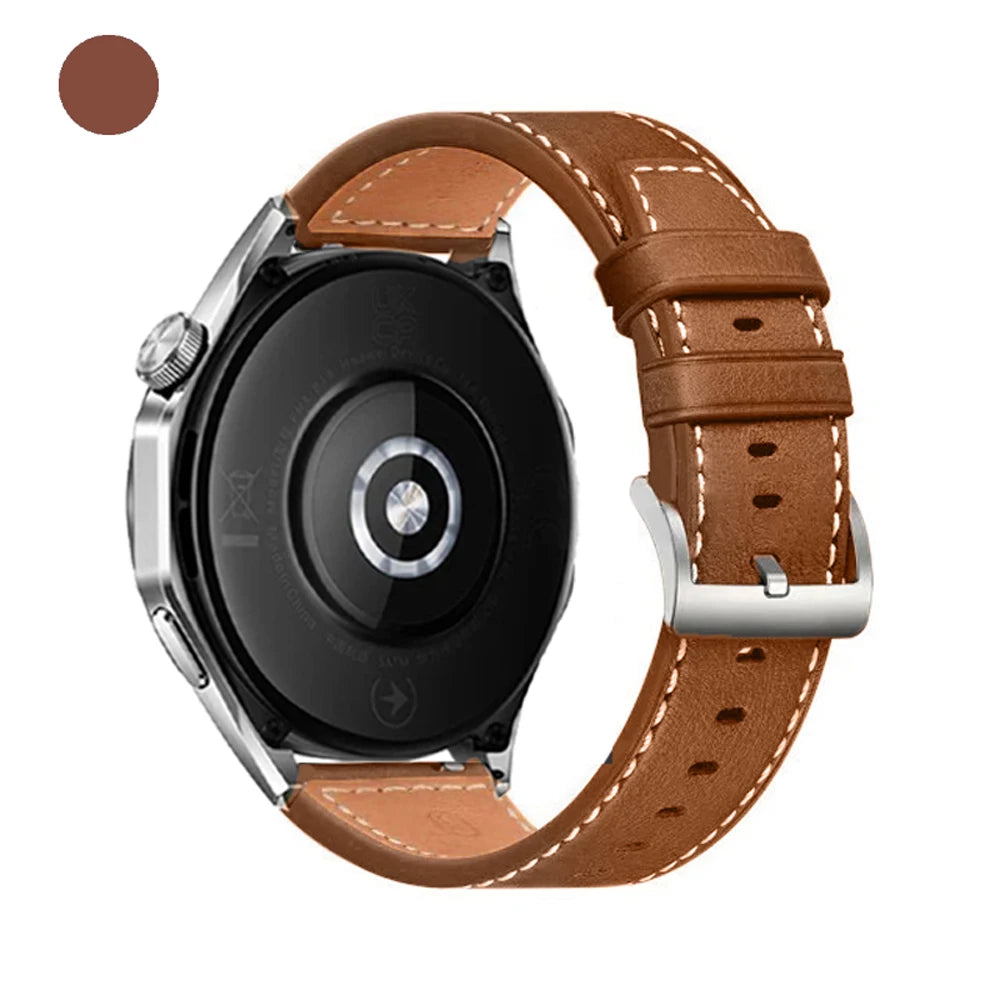 20mm 22mm Strap For Samsung Galaxy watch 7/6/4/5 pro/classic/gear s3/active 2 Soft Leather Wristband for Huawei GT 5 4 3 2 Band