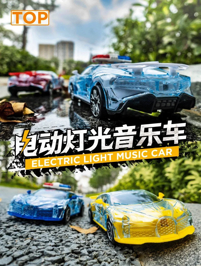 Cool Luminous Children's Toy Car Music Police Car Luminous Electric Model Electric Children's Toys Children's Toys Gifts