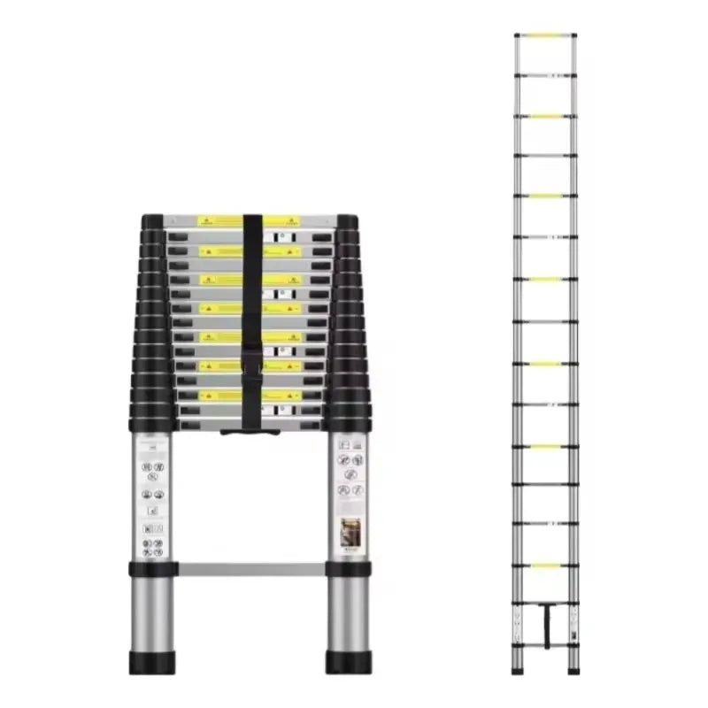 Multifunctional Aluminum Alloy Telescopic Ladder Portable Folding Herringbone Straight Ladder For Household Engineering Lifting