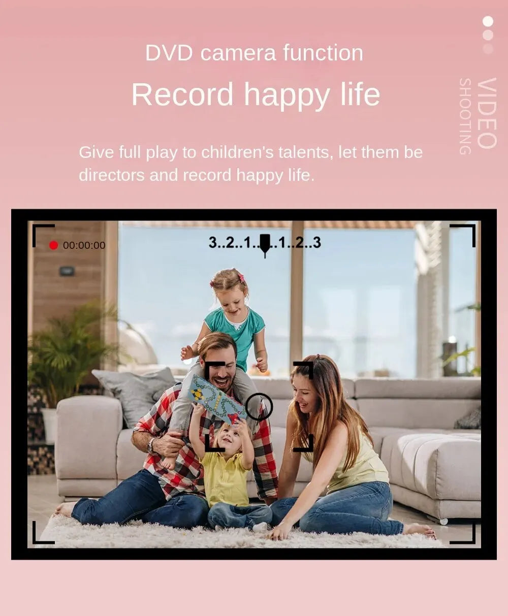 Children's Camera LCD Screen 2.4 Inches Supports 32G Memory Battery Life 1000 MAh Instant Printing Camera Supports Video Games