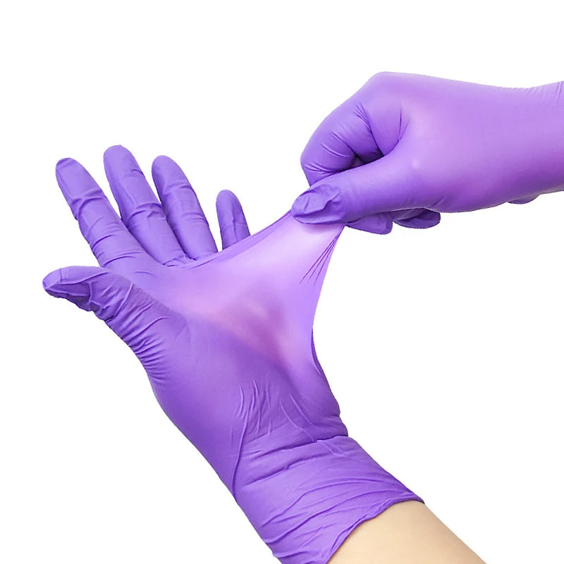 400/200/100/50/20PCS disposable nitrile gloves for household use, hairdressing, cleaning, dishwashing, and tattoo gloves ﻿