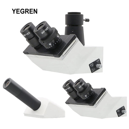Metal Biological Microscope Head w/ WF10X WF16X Eyepiece Monocular Binocular Trinocular Microscope Head Teaching Microscope Head