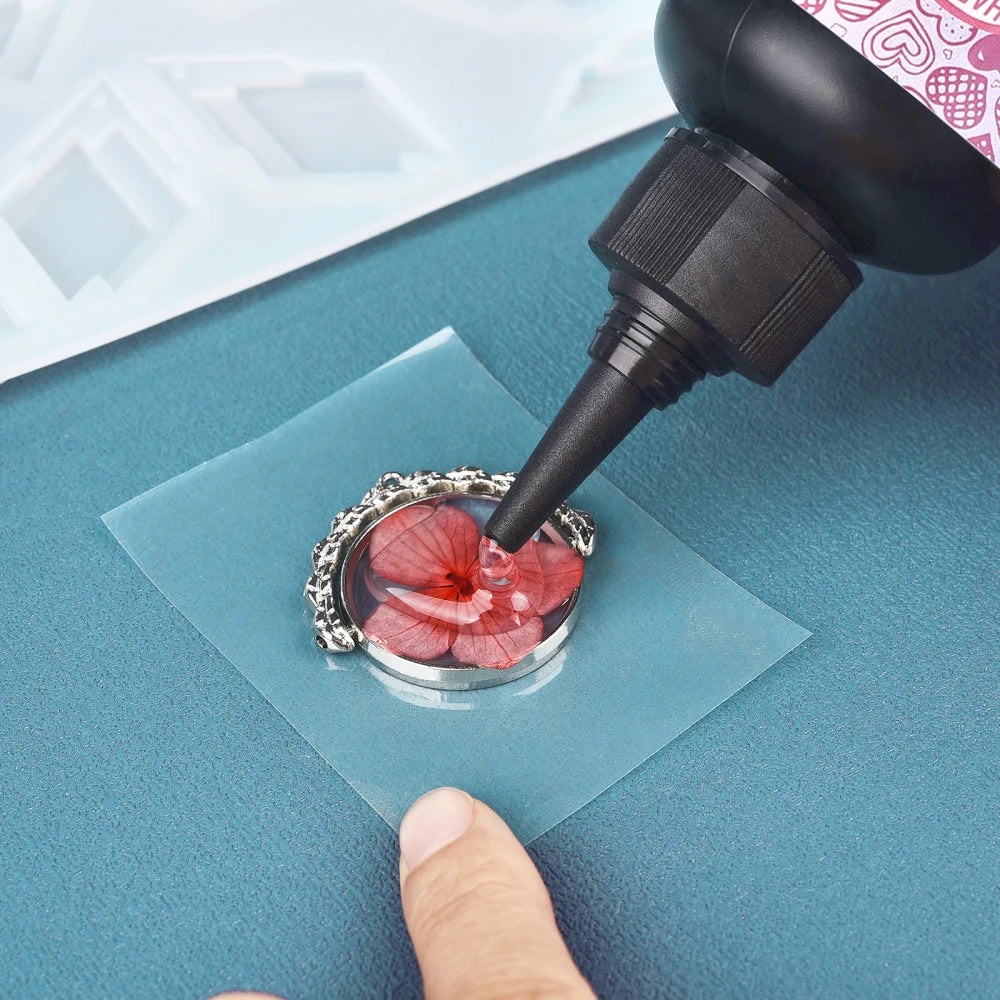 20g/50g/100g UV Epoxy Resin Glue DIY Jewelry Making High Transparency Fast Drying High Hardness Glue UV Lamp DIY Craft Decor