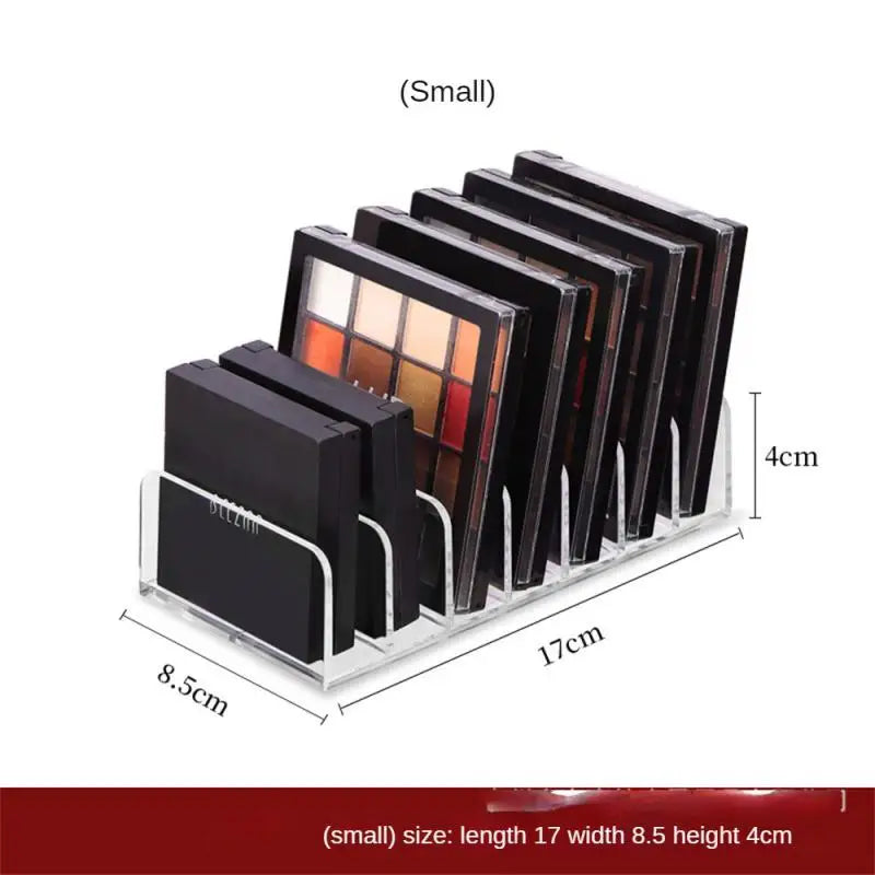 1~5PCS 7 Grids Acrylic Compact Eyeshadow Palette Organizer Display Tray Storage Box Cosmetics Rack Makeup Tools Holder Drawer