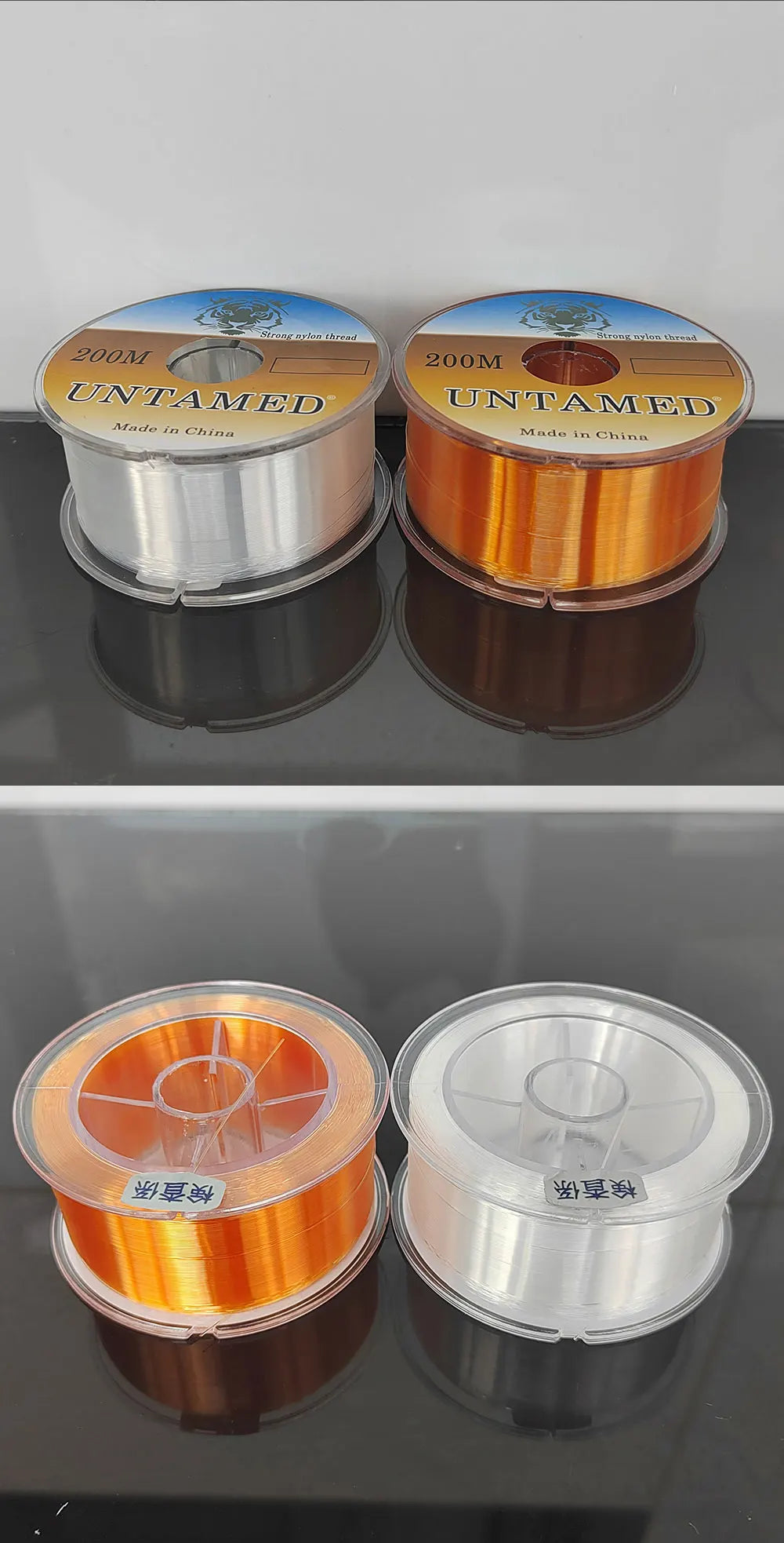 UNTAMED brand fishing line 200m, wear-resistant and strong tensile nylon line suitable for various water bodies