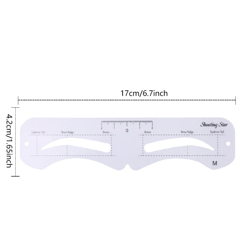 The New Fixed PVC Eyebrow Shaper Template Can Be Reused With High-quality Stickers For Elegant Eyebrow Makeup Tools 6PCS