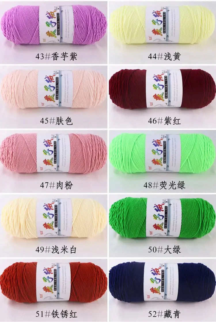 1Pc 200g Milk Cotton yarn for hand knitting Acrylic Crocheting Thread Yarn Crochet Doll sweater bag blanket slipper