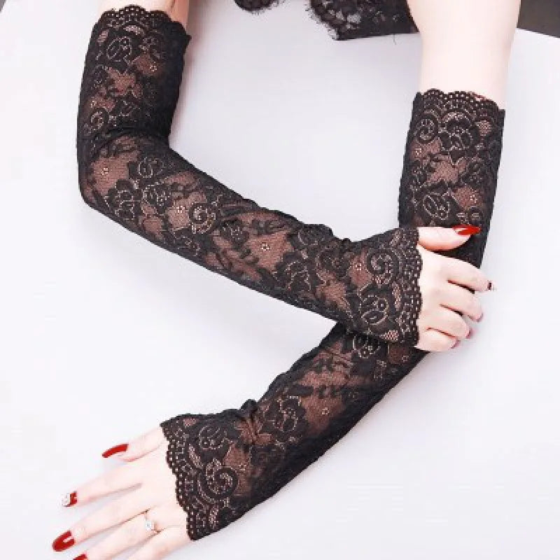 Summer Ice Silk Sleeves, Sunscreen Women's Gloves, UV Protection, Driving Dance, Long Arm Protection Sleeves