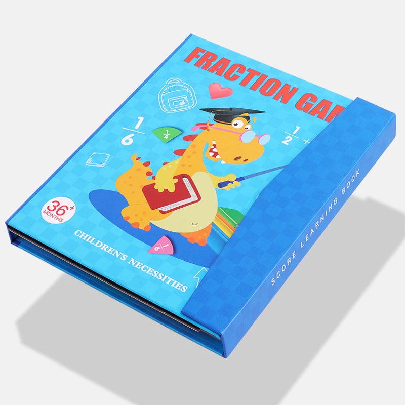 Children Magnetic Fraction Learning Math Toys Wooden Fraction Book Set Parish Teaching Aids Arithmetic Learning Educational Toys