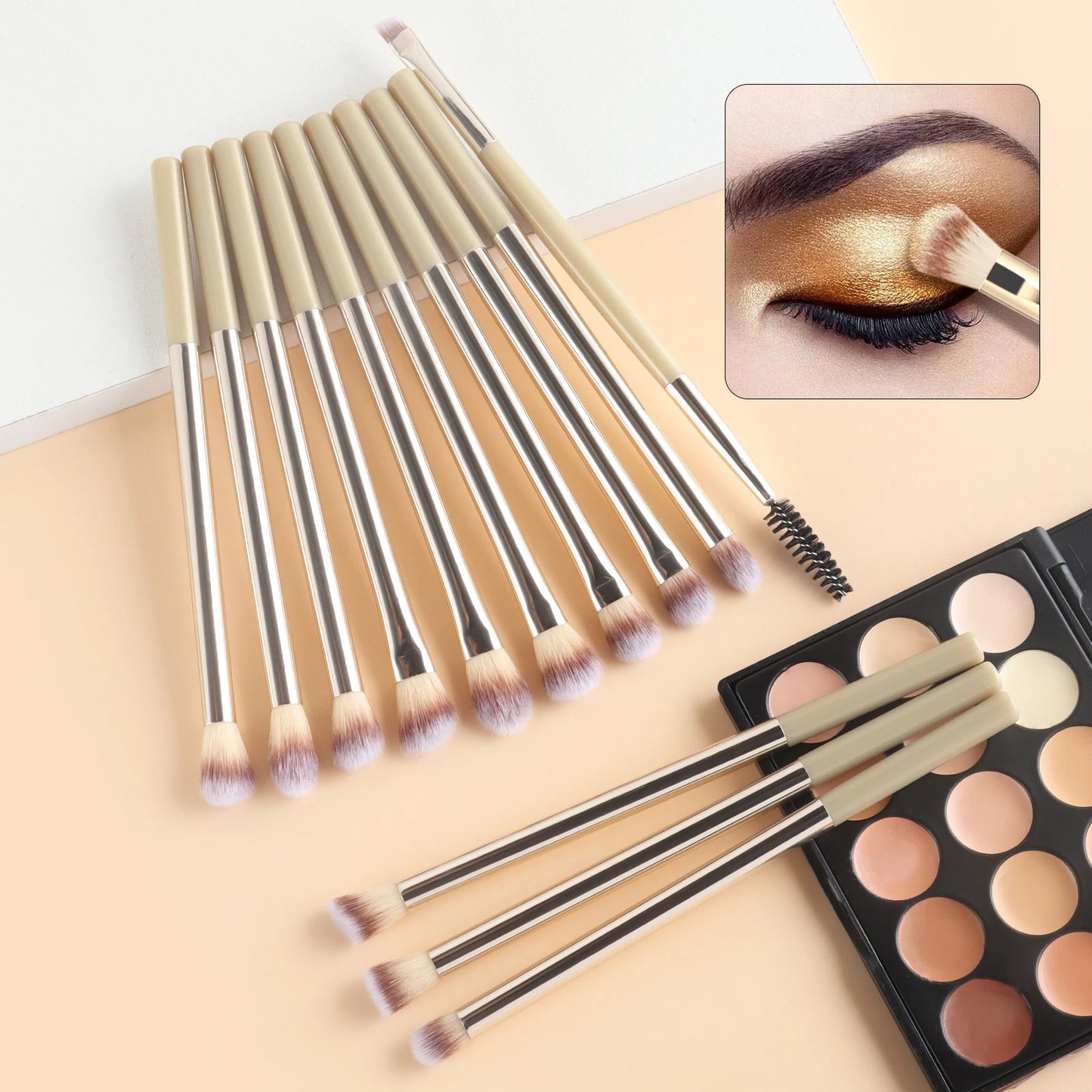 20pcs Makeup Brush Set Including Powder Brush Blush Brush Highlighter Brush Eyeshadow Brush Lash Brush Eyeliner Brush