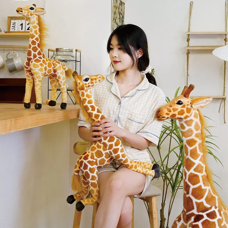 New 1pc Giant size Giraffe Plush Toys Cute Stuffed Animal Soft Giraffe Doll Birthday Gift Kids Toy