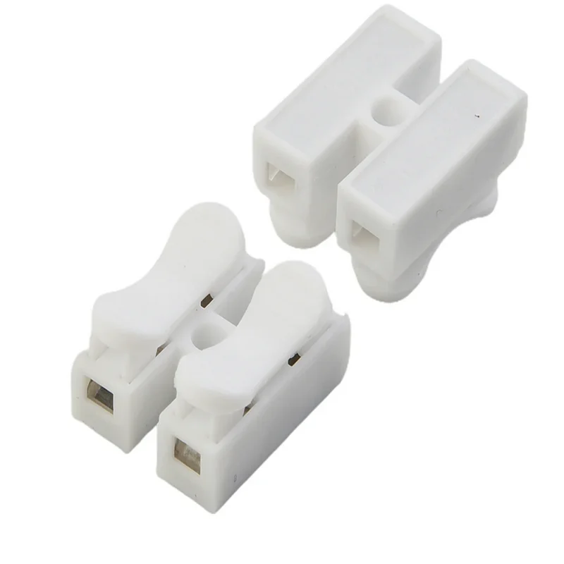 20Pcs CH2 Spring Quick Wire Connector Cable Clamp 2p Electrical Crimp Erminal Block 2 Way Easy Fit For Led Strip