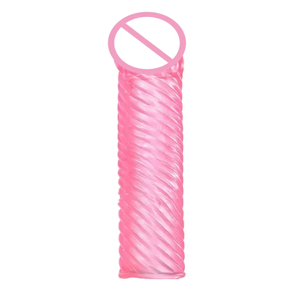 Penis Extender Sleeve Reusable Silicon Spike Dotted Condom Sex Toys Men Dildo Penis Condoms G Spot Stimulation Delay Ejaculation