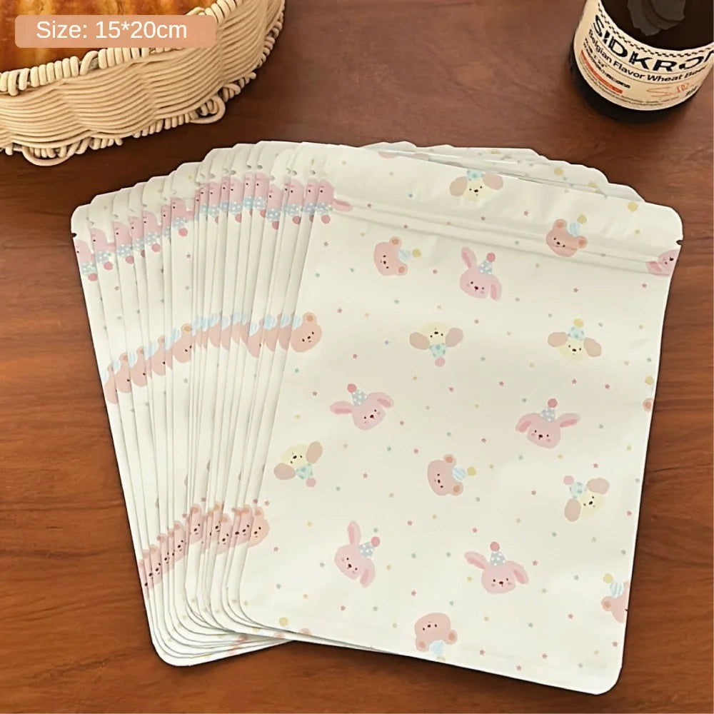 20 Pcs Cute Bear Self sealing Bag Packaging Bag Holiday Gift Packaging Sealed Bag