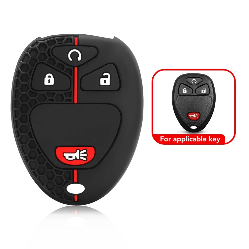 Silicone Remote Car Key Cover For Chevrolet Tahoe Suburban Gmc Yukon For Cadillac Escalade Car Key Case Protector Accessories
