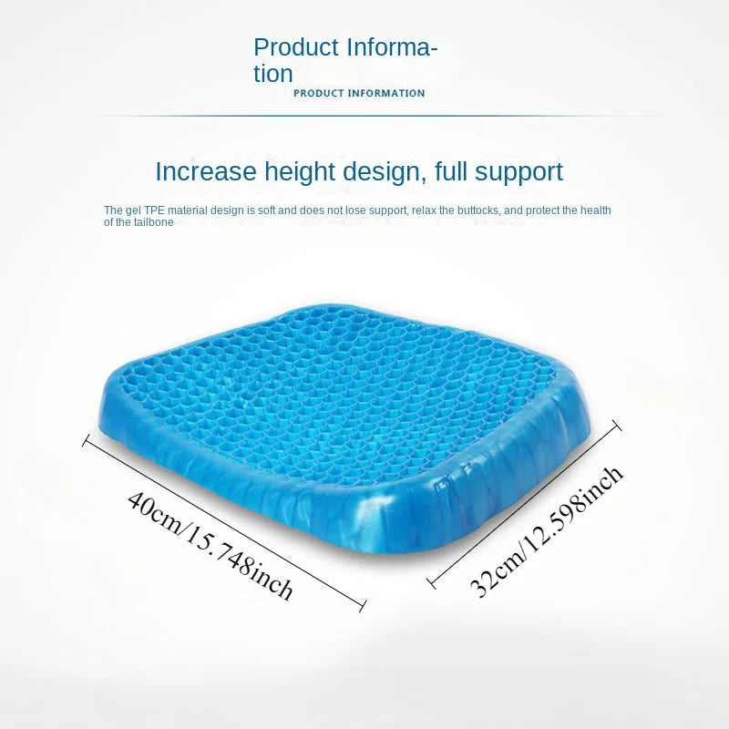 Car Gel Seat Cushion 3D Honeycomb Cool Breathable Cool Seat Cushion Car Home Office Chair Seat Cushion Car Upholstery