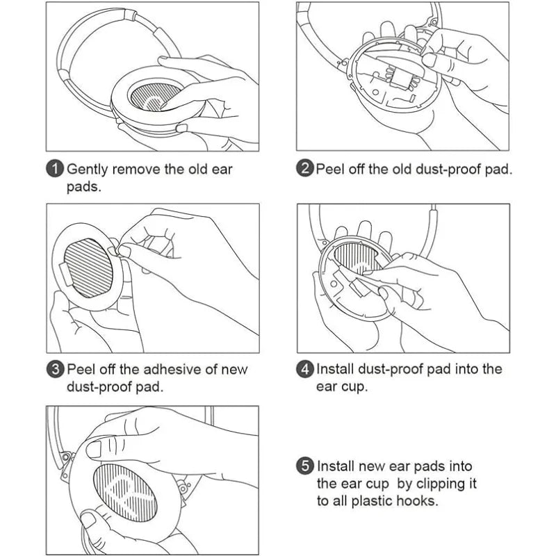 Protein Leather Earpads Cushions for Bose Headphones, Replacement Ear Pads for Bose QuietComfort 15 QC15 QC25 QC2 QC35/Ae2 Ae2i