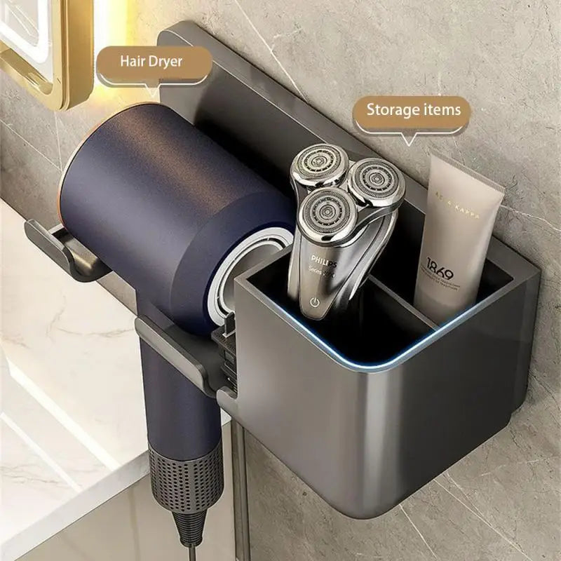 Hair Dryer Bracket Wall Mounted Bathroom Rack Storage Rack Hanger Hair Dryer Holder Storage Sorting Bracket Bathroom Accessories