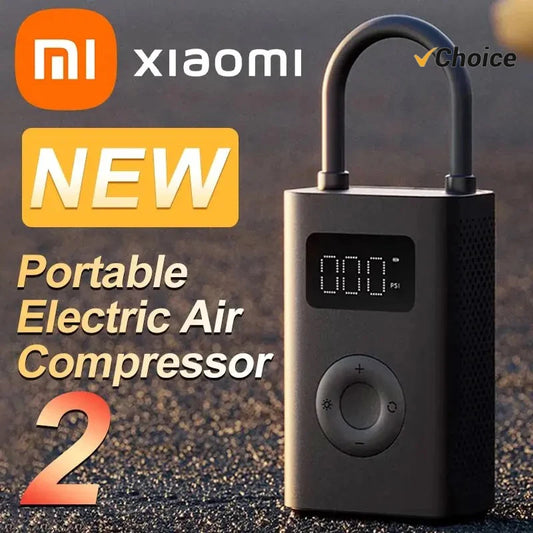 Xiaomi Mijia Air Pump 2 25%Speed Boost Mini Portable Electric Air Compressor Treasure 150PSI Type-C LED Multitool Inflator Xiomi