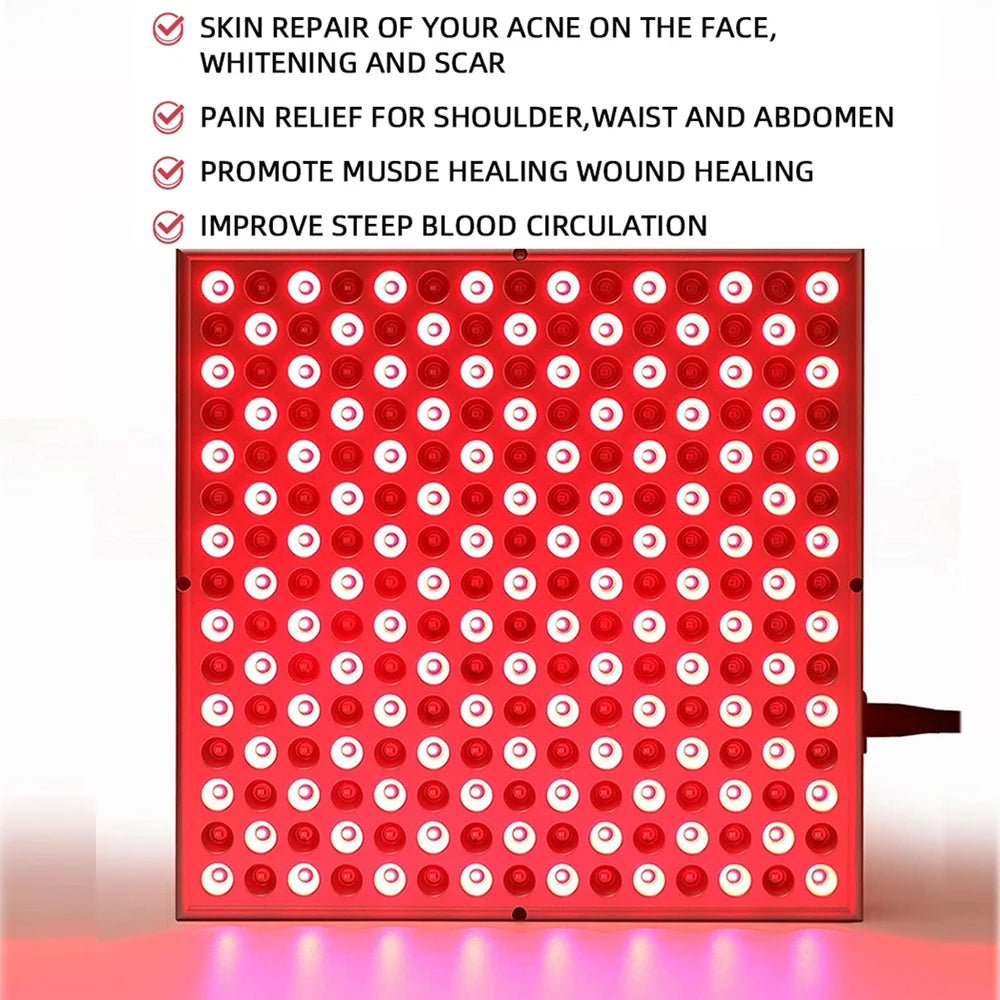 NEW LED Light Therapy Panel 45W Body Pain Relief Treatment 660nm 850nm Near Infrared Full Body Face Anti Aging Red Grow Light