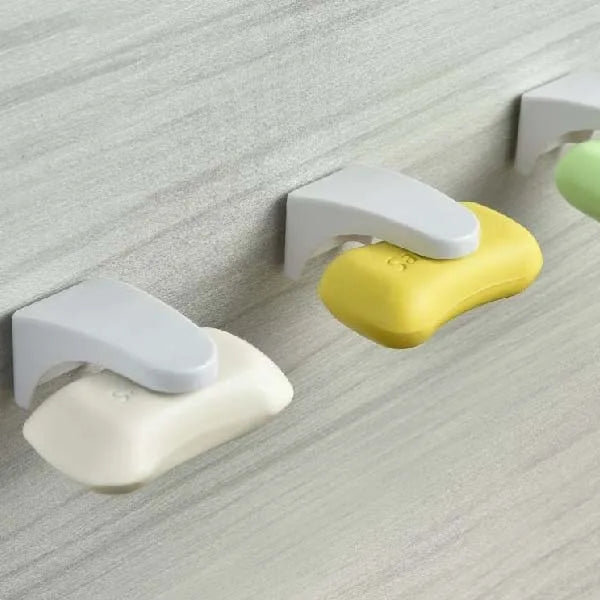 1pc Magnetic Soap Holder Magic Soap Dish Organizer Bathroom Accessories Wall Mounted Sponge Holder Bathroom Kitchen Storage Rack