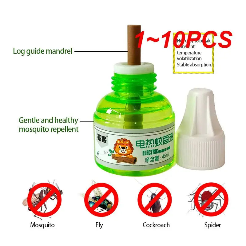 1~10PCS 45ml Electric Mosquito Liquid Portable Insect Repellent Heater Mosquito Killer Safe Non-toxic Tasteless Mosquitoes Coil