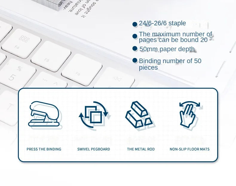 M&G Dual Mode Stapler Business Metal Durable Stapler #12 Office Supplies Single Pack Black/Gray Fits 24/6 & 26/6 Nail Patterns