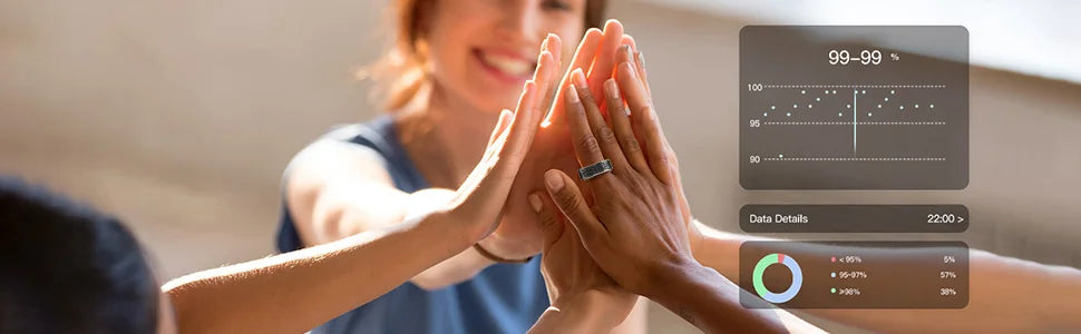 little meatball2025New Smart Ring Men's and Women's Heart Rate Oximetry Monitor IP68, Multi-Sport Mode for Android and i0s