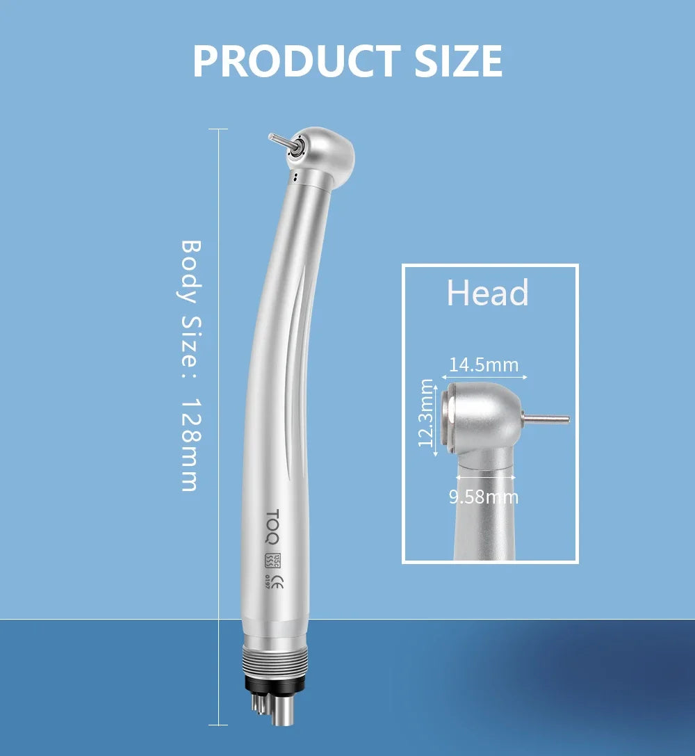 New 2/4 Holes Dental High Speed Handpiece Toque Head Push Button with Ceramic Bearing single Water Spray Dentistry Tools