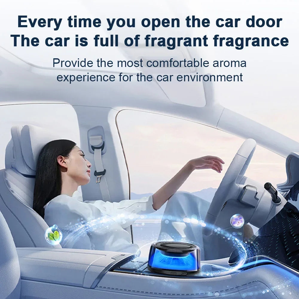 Car Air Freshener Electric Auto Aroma Diffuser Auto on/Off Essential Oil Diffuser Adjustable Intensity Aromatherapy Diffuser