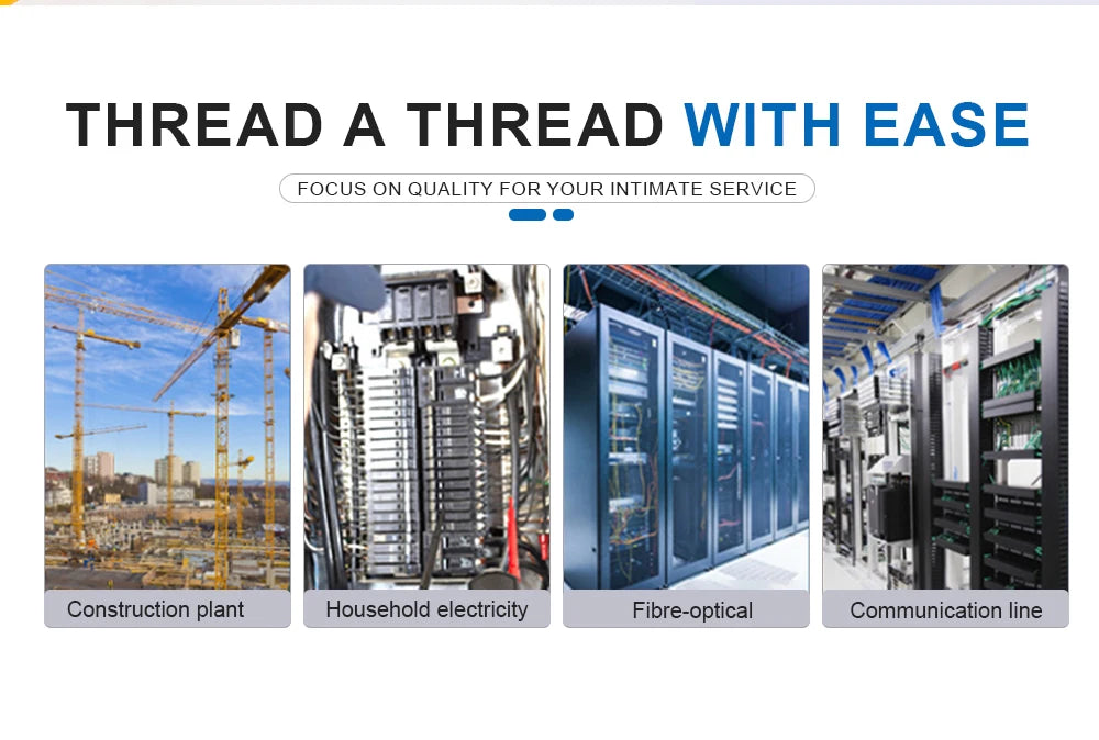 3mm 5M-50M Fiberglass Cable Puller Electrician Tape Conduit Ducting Wall Wire Threader Fish Guide Electrician Pushing Tape