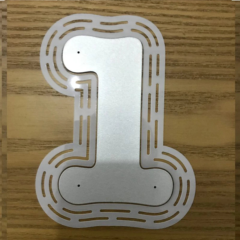 2pcs Big Size 0-9 Numbers Cutting Dies And Plastic Stencils Set For DIY Scrapbooking Album Card Making Decoration Paper Craft