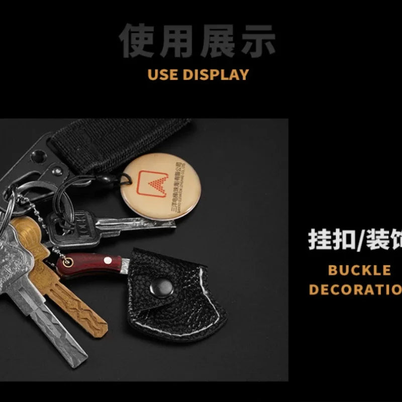 EDC Mini Axe Knife Cutting Tool Gift Keychain Pendant Portable Kitchen Knife Demolition Express Pocket Gift Collection Pendant