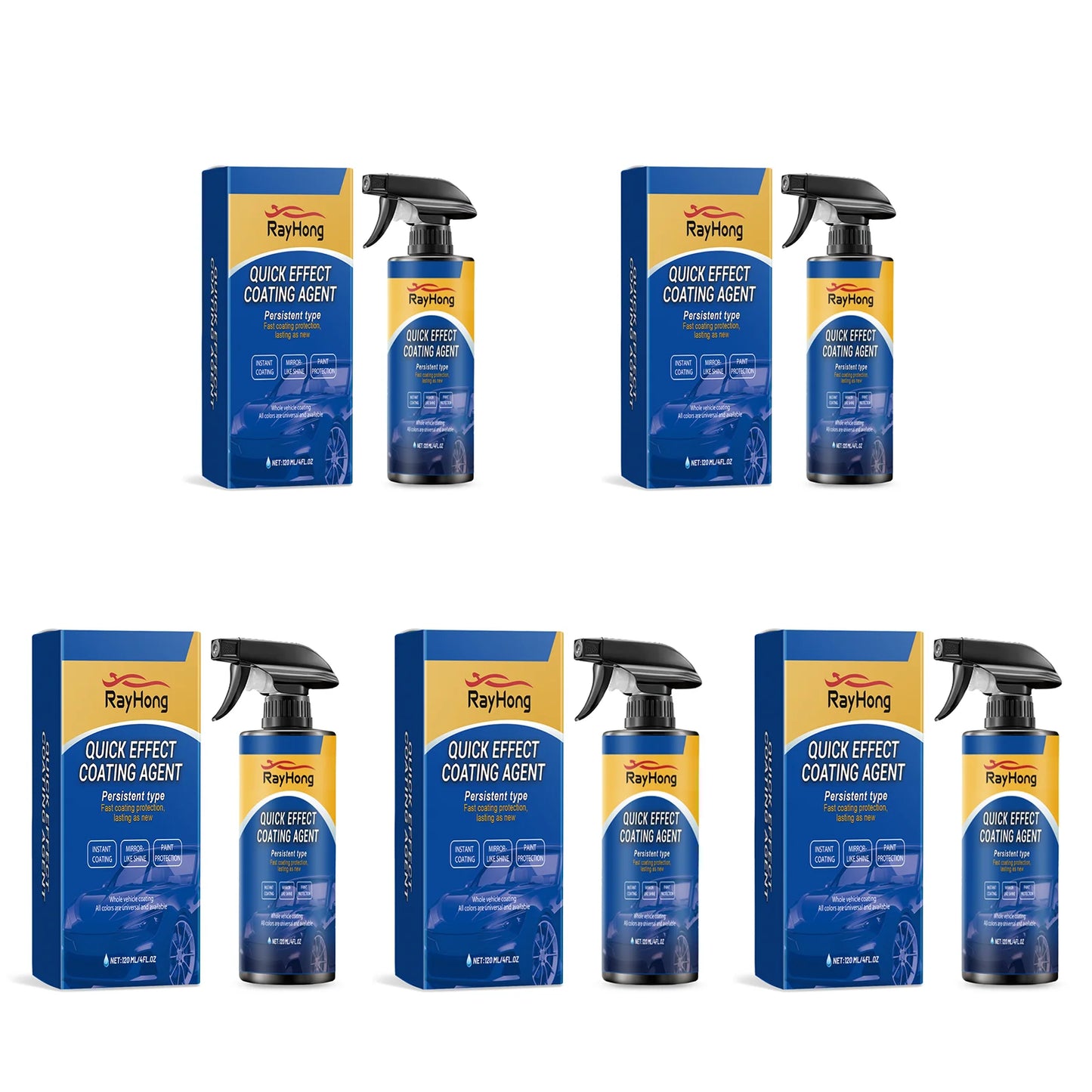 1-5PCS Car Nano Coating Spray Auto Quick-Dry Coating Hydrophobic Protection Polishing Maintenance Renewal  Agent Accessories
