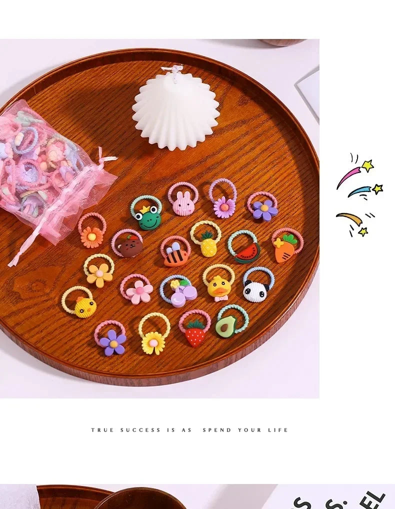 Children's Rubber Bands Do Not Harm Hair Girl Headbands Korean Baby Accessories Rings Tie Rubber Bands Little Girl Headbands