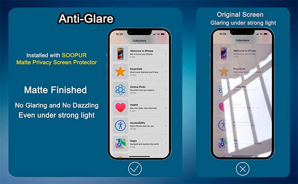 NNBILI 4Pcs Matte Ceramic Privacy Screen Protector Anti-Spy for iPhone 16 15 Pro Max 14 13 12 11 X XR XS Max Light Anti-Scratch
