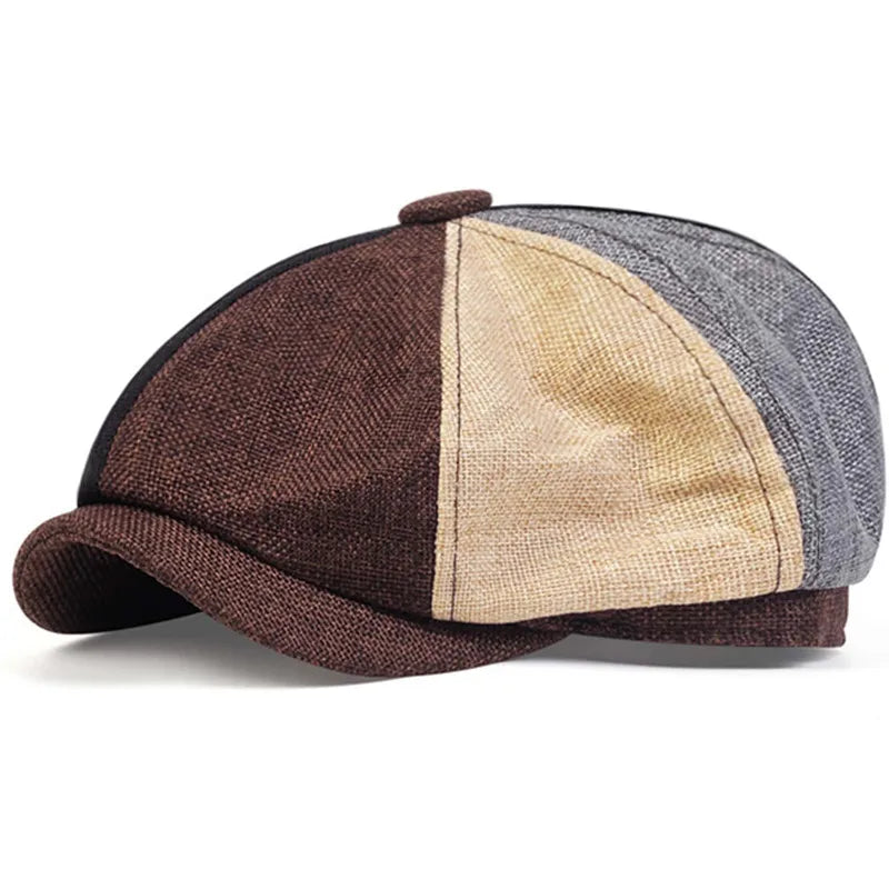 Men Casual Newsboy Hat Spring Autumn Retro Beret Hats Wild Casual Hats Unisex Wild Octagonal Cap for Men Street Caps Gorras