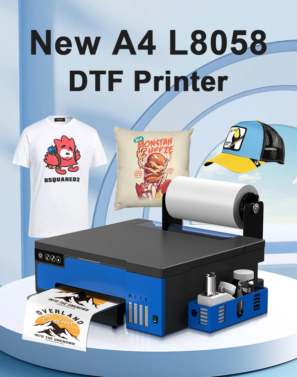 8.2inch A4 DTF Printer For Epson XP600 Directly to Film Transfer Printer T shirt Printing Machine For Fabric L8058 DTF Printer