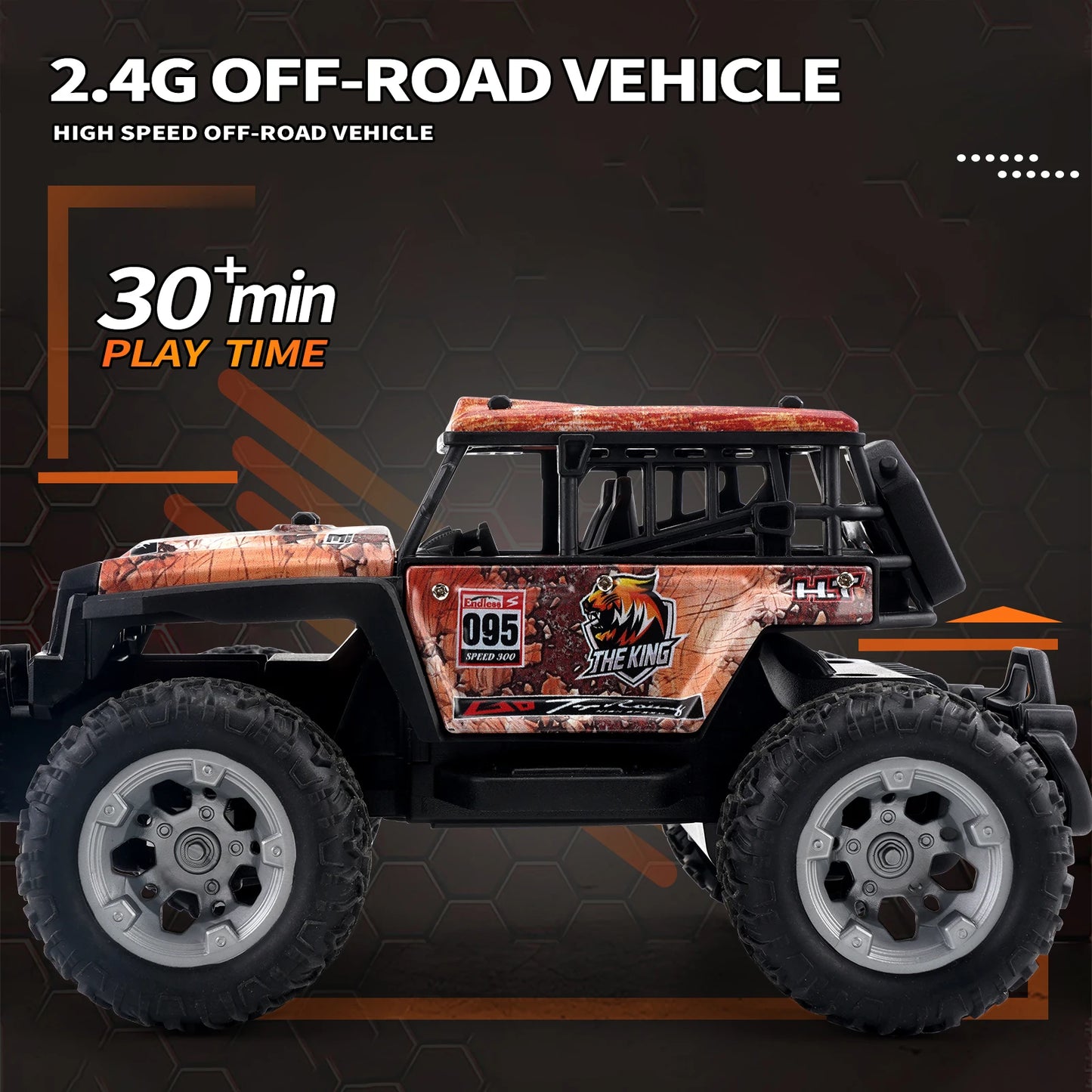 2.4G RC Car Electric Drive Off-Road Big Wheel High Speed Purple Remote Control Trucks Girls Toys for Children