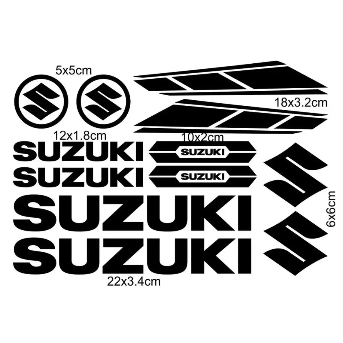 1set for Suzuki Motorcycle Sticker Body Decal Logo Set Helmet Emblem Vinyl Kit Waterproof Reflective Sticker Decoration