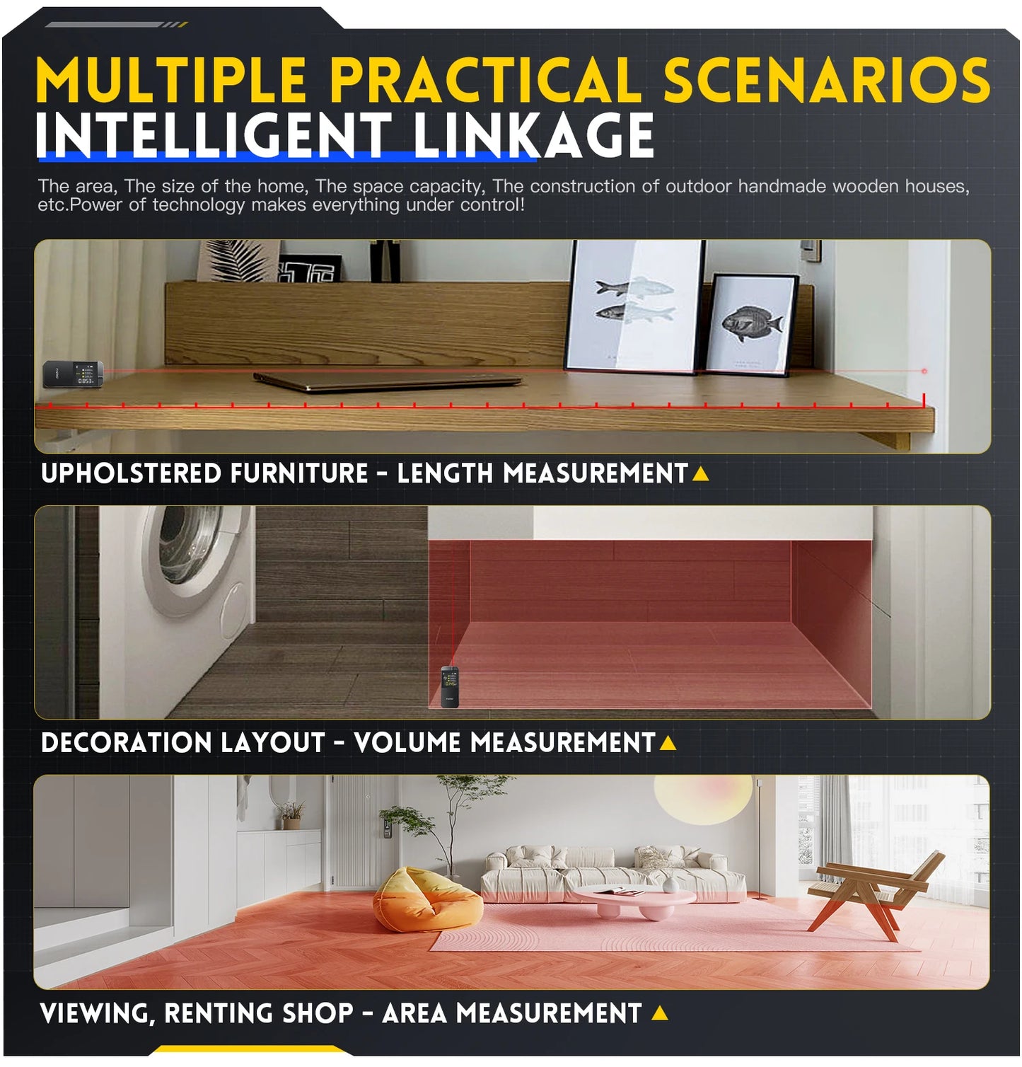 FNIRSI IR40 Laser Rangefinder 40M Laser Tape Measure Accurate Distance Meter Construction Roulette Connect To APP To Draw