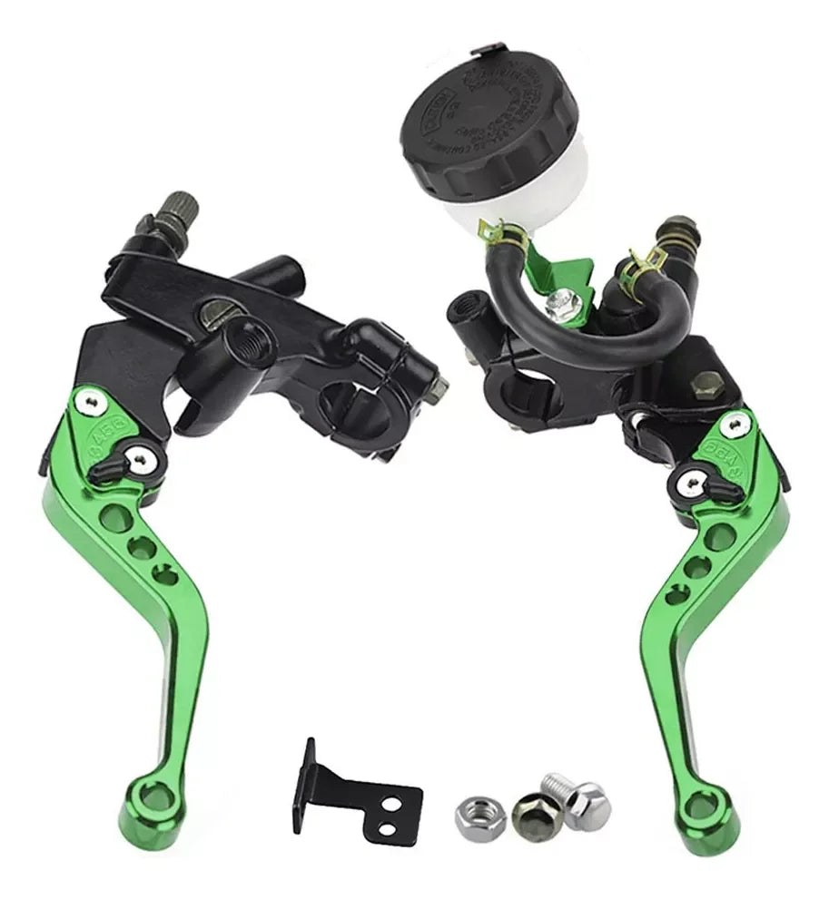 Universal CNC Motorcycle Adjustable Clutch Brake Master Cylinder Reservoir Levers Kit for Yamaha Kawasaki 7/8" 22mm Handlebar