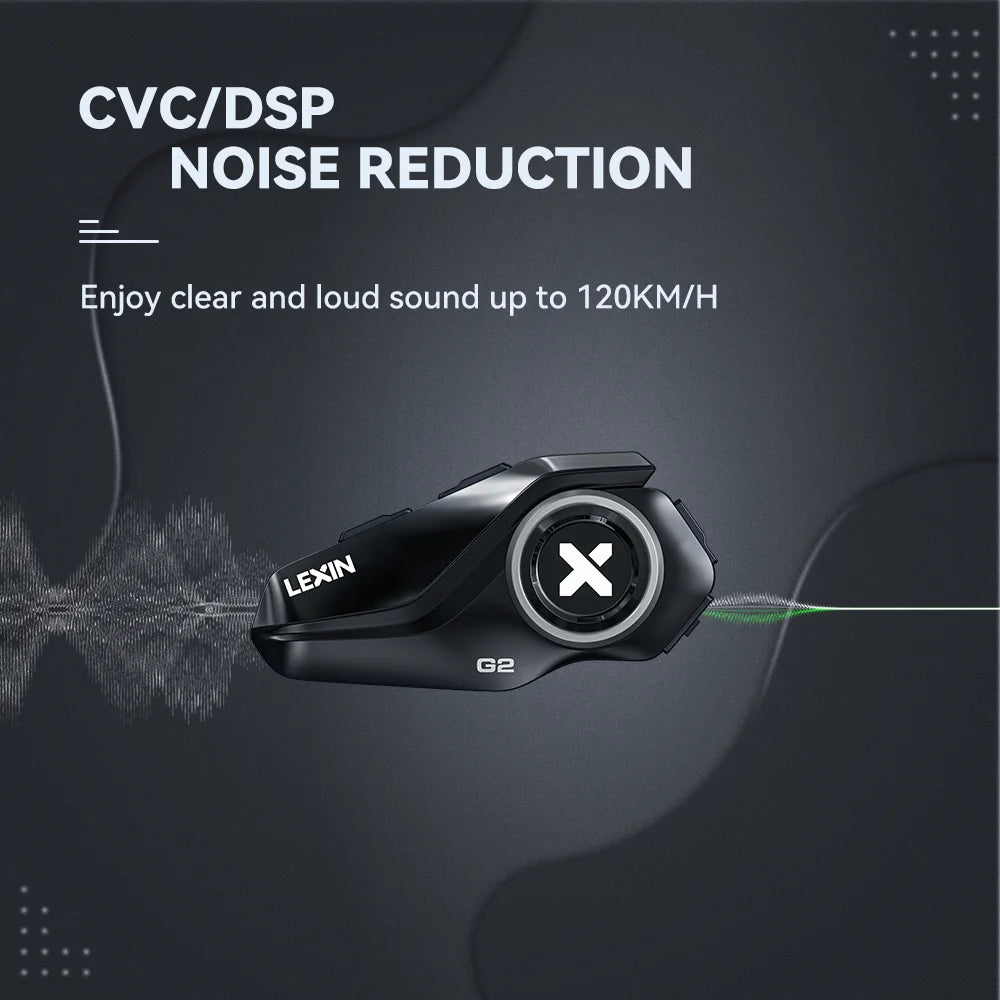 2023 Lexin-G2P Motorcycle Helmet Bluetooth Intercom  Up To Pair 6 Riders&Big Button Design Exchangeable Pattern Shell  120KM/H