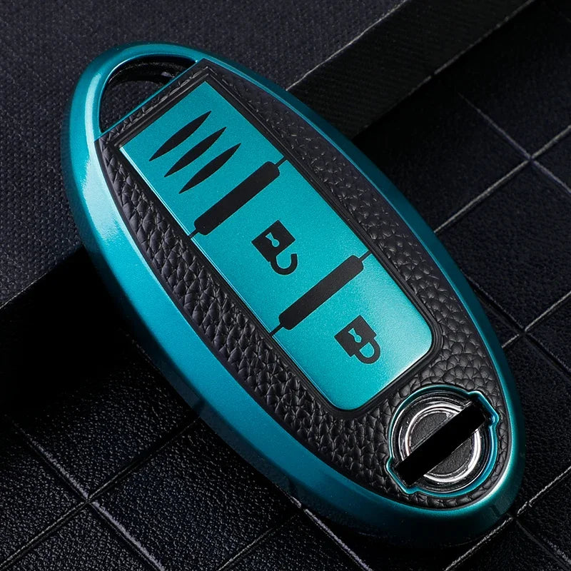 Leather TPU Shell Car Key Cover Case for Nissan Qashqai J10 J11 X-Trail T31 T32 Kicks Tiida Pathfinder Murano Note Juke Infiniti